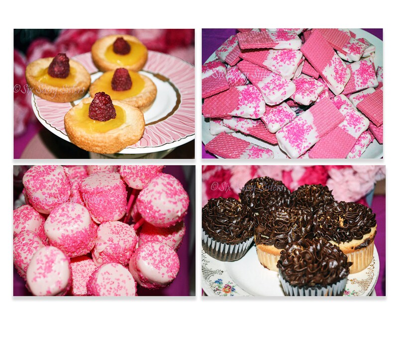 Large Wall Art Pink Kitchen Wall Decor Print or Canvas Set Sweet Treats Set Food Photography Modern Kitchen Decor Farmhouse Wall Decor