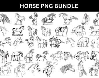 Horse SVG Bundle: Vector Cut Files for Cricut, Silhouette (Digital Download)