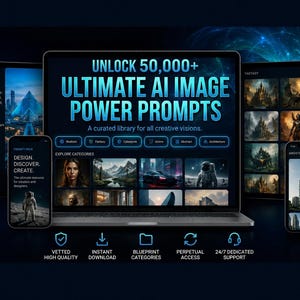 50,000+ Ultimate AI Image Generator Bundle | Midjourney, ChatGPT, FLUX, Leonardo, DALL·E | Instant Download