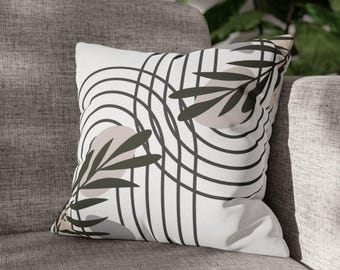 Grey boho Pillow Cover compliment abstract design