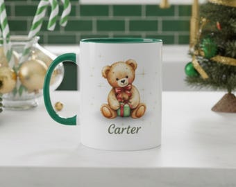 Kids Hot cocoa  mug, Custom Hot chocolate Christmas mug for kids