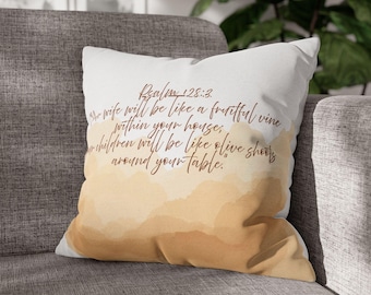 Funda de almohada con versículo bíblico de los Salmos, decoración cristiana para el hogar