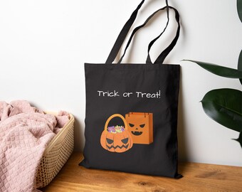 Halloween Trick or Treat Bag , 100% Cotton Halloween Tote