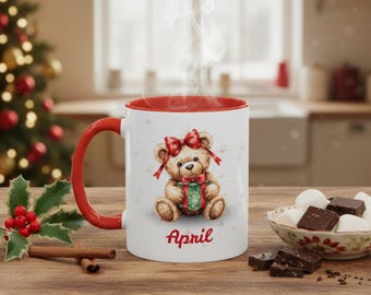 Personalized Hot cocoa mug (11oz), kids hot chocolate mug, Custom christmas mug