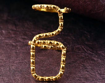 Handgefertigter Arthritis-Ring, Fingerschienen-Schmuck, EDS-Stützring, Schwanenhalsschiene