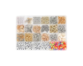 Charms Kit for Jewelry Making. Bracelet, Necklace Making Set. Various of charms, Beads and beads kit. DIY Craft Set, Girls Gift
