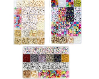 Beads, Charms, Pendants for Bracelet making, Beads Jewelry Making Kit, Friendship Bracelet Making Set, DIY Craft, Girls Gift set