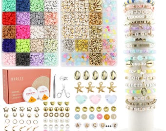 Clay Beads Bracelet Making Kit, Jewelry making kit,  Clay Beads friendship bracelet making kit, DIY Girls ' Gift