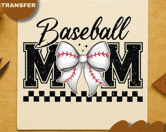 Baseball Mom DTF Transfer: Heat Press Design