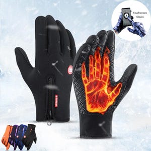 Winterhandschuhe Touch Screen Reiten Motorrad Schiebe wasserdichte Sporthandschuhe mit Fleece
