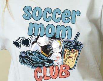 Camiseta png de mamá futbolista, de moda para el día del partido png, camiseta de mamá jugadora de baloncesto Doodle, descarga digital, sublimación png