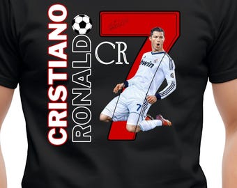 Camiseta de Cristiano Ronaldo PNG maillot de foot soccer coach gift birthday gift for him digital download gift for her football PNG shirt