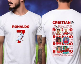 Descarga digital de Cristiano Ronaldo CR7, diseño de Ronaldo para camiseta, tarjeta coleccionable de fútbol PNG, gráficos de merchandising de fútbol, streetwear PNG