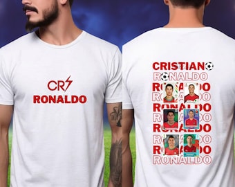 Camiseta de Ronaldo Cristiano Ronaldo PNG camiseta de fútbol CR7 Fútbol Cristiano Ronaldo FIRMADO Fan Design Fútbol png Regalos de graduación Copa del Mundo