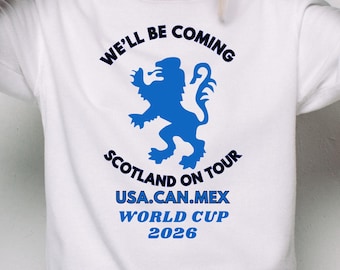 WM 2026 Shirt, Wir kommen PNG, Scottish Fußball Fan T-Shirt, Schottland USA 2026 T-Shirt, Schottland Unterstützer Geschenk Fußball Fan Shirt