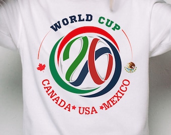 Fußball WM 2026 Shirt design png Fußball SVG USA Kanada Mexiko Fußball png digitaler Download