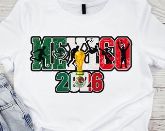 Camiseta de fútbol de México 2026 Fútbol México Fan PNG / Ropa de EE. UU. Canadá México, Copa Mundial 2026, Descarga instantánea