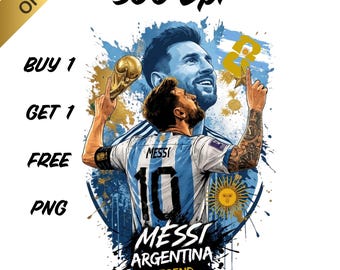 Paquete de imágenes PNG de Messi, Arte de fans de Lionel Messi en PNG, Diseño de camisetas de fútbol, Gráficos de fútbol, Sublimación, Cricut, Descarga instantánea