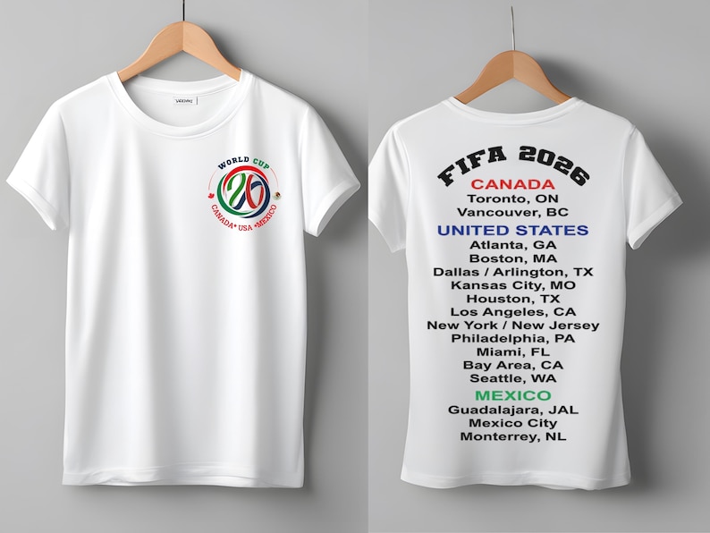 World Cup 2026 T-Shirt PNG, fifa2026 png, Soccer FIFA Tee, United States Canada Mexico Transparent PNG Designs trendy shirt design image 5