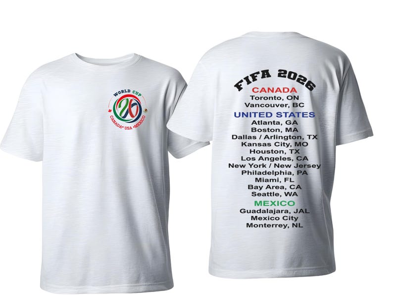 World Cup 2026 T-Shirt PNG, fifa2026 png, Soccer FIFA Tee, United States Canada Mexico Transparent PNG Designs trendy shirt design image 4