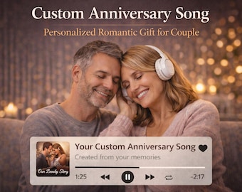 Canción de aniversario personalizada: regalo romántico personalizado para pareja, descarga digital