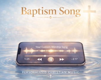 Canción de bautismo Regalo cristiano personalizado de bautismo Música de fe MP3
