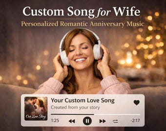 Canción personalizada para esposa, música romántica de aniversario personalizada, descarga digital