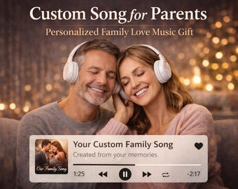 Canción personalizada para padres, regalo musical familiar personalizado, descarga digital