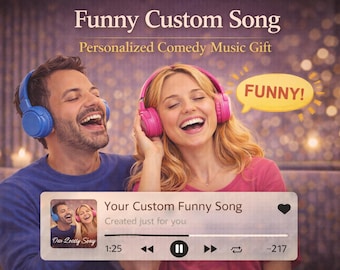 Canción personalizada divertida, regalo musical de comedia personalizado, descarga digital
