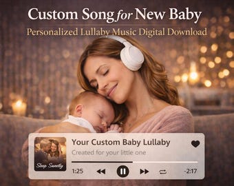 Canción personalizada para bebé recién nacido Música de cuna personalizada Descarga digital