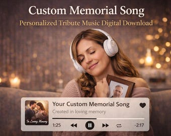 Canción conmemorativa personalizada, música de homenaje personalizada, descarga digital