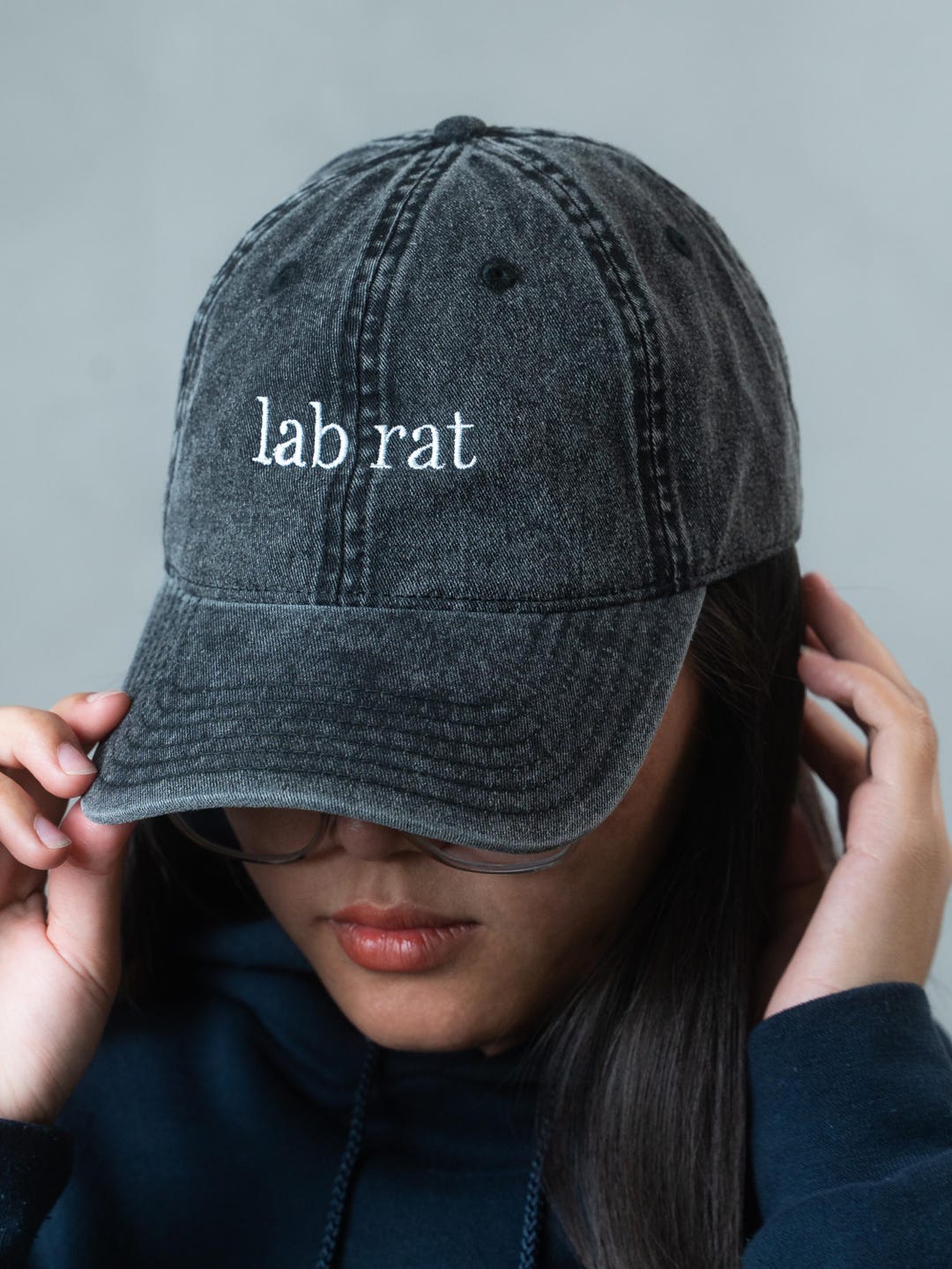Lab Rats Hat Funny Gift for Lab Techs: Lab Rat Embroidered Cap Vintage Style Hat ...