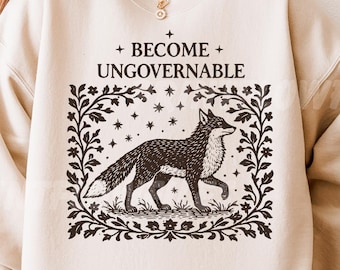 Anti Fascists Linocut Fox SVG PNG, Political Social Justice Feminist Anti ICE Protest Shirt