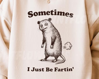 Sometimes I Just Be Fartin' Opossum PNG SVG, Funny Meme Farting Animal Humor Png