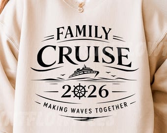 Family Cruise 2026 SVG PNG, Vacation Ship Trip Squad T Shirt Travel Design Svg