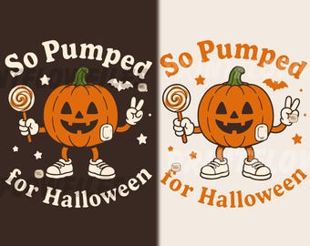 Retro-Insulinpumpe für Typ-1-Diabetes (SVG/PNG), „So Pumped for Halloween“-Design