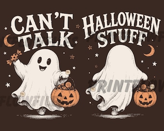 Lustige Geistergrafik (Vorder- und Rückseite) – SVG/PNG, humorvolle Halloween-Grafik