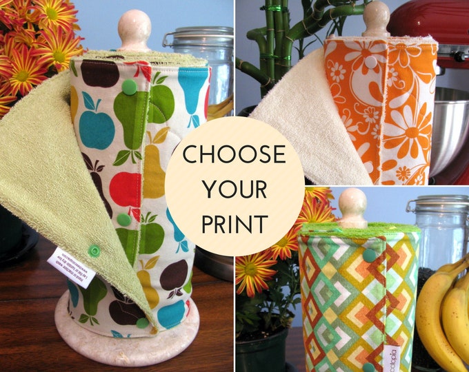 CUSTOM Unpaper Towels With Snaps and Core Choose Your Print and Terry