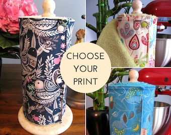 CUSTOM UnPaper Towels with Snaps and Core - Choose Your Print and Terry Color!  - Seamless or Rustic Edges
