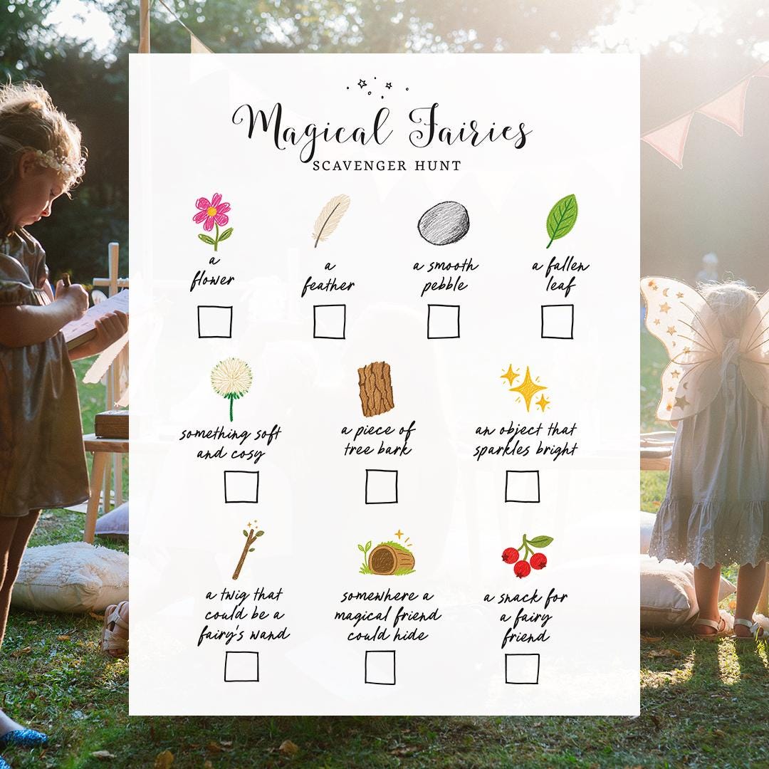 Fairy Scavenger Hunt for Kids - Printable, Instant PDF Download - Etsy UK