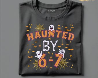 Halloween embrujado por 6-7 SVG PNG, diseño de camiseta de temporada espeluznante, sublimación de disfraz de Halloween de moda PNG, descarga digital