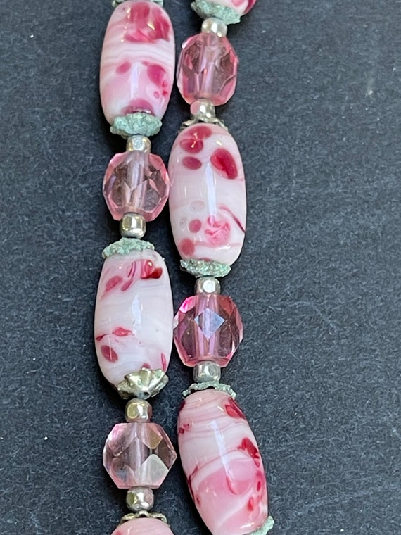 Vintage Czech glass bead necklace