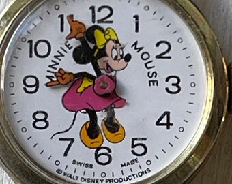 Vintage 1970s Minnie mouse, Bradley watch