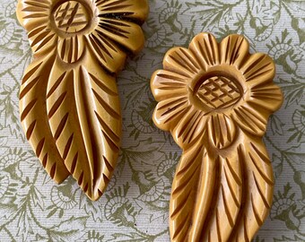 Juego de pinzas de baquelita estilo art déco vintage