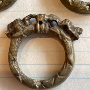 Antique brass drawer pull decoration