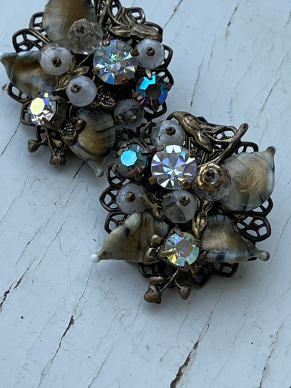 Vintage Miriam Haskell clip earrings
