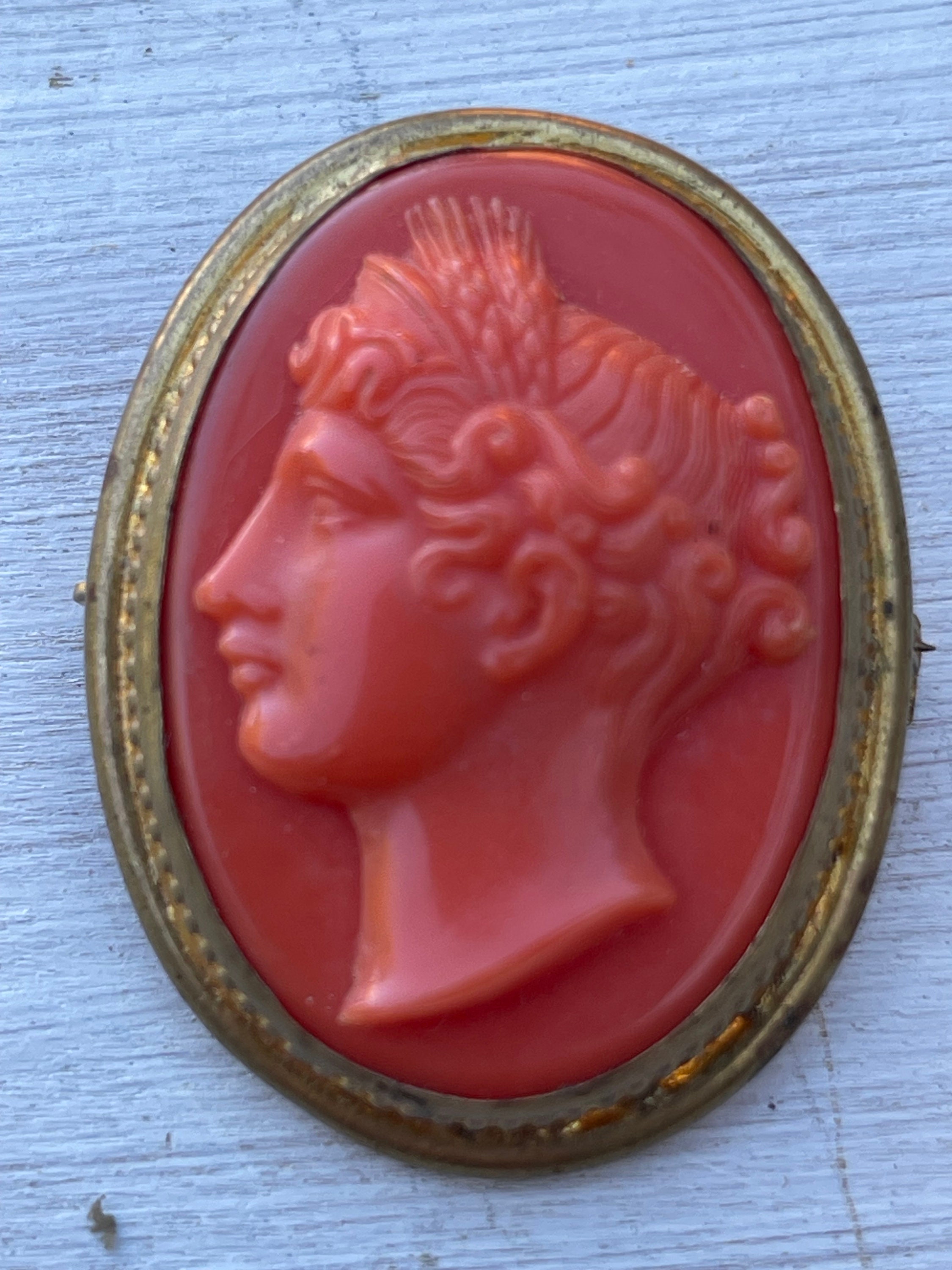 Coral Cameo Brooch Ireland
