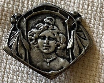 vintage silver button