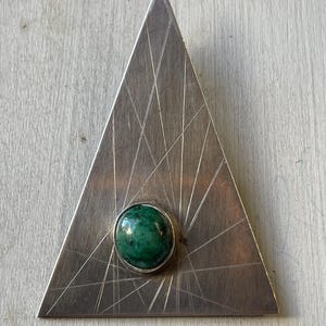 ヴィンテージの手作りスターリング宝石ペンダントブローチ