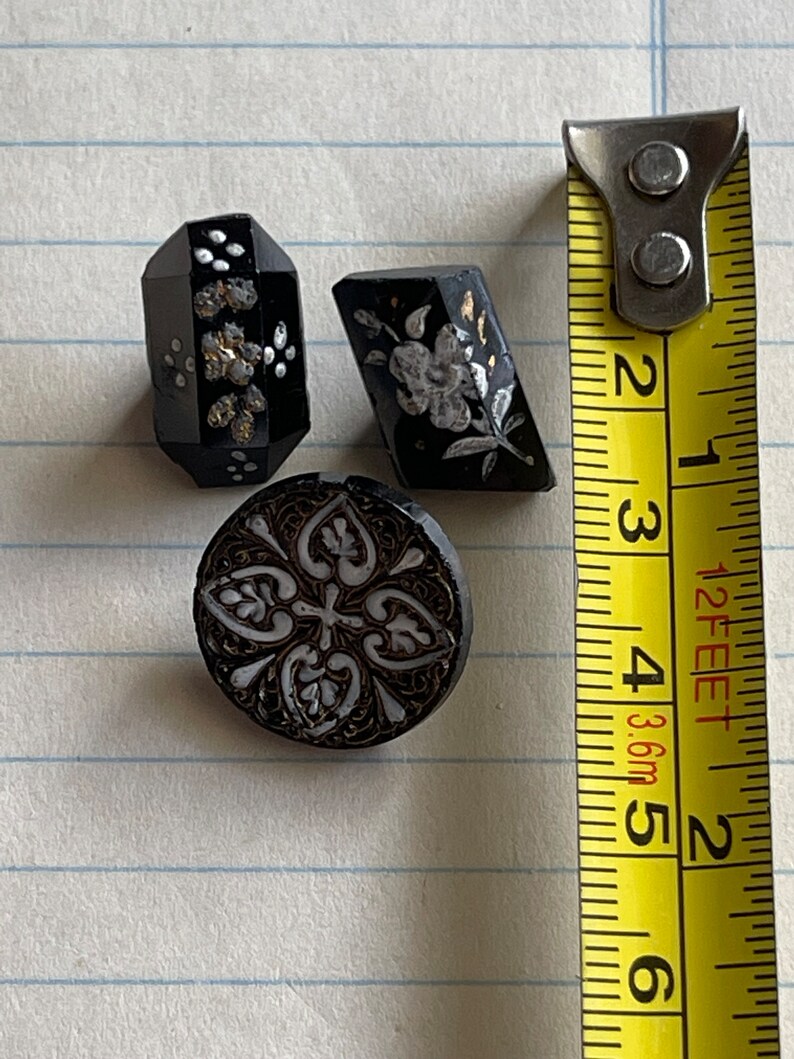 Antique Victorian Glass Buttons - Etsy